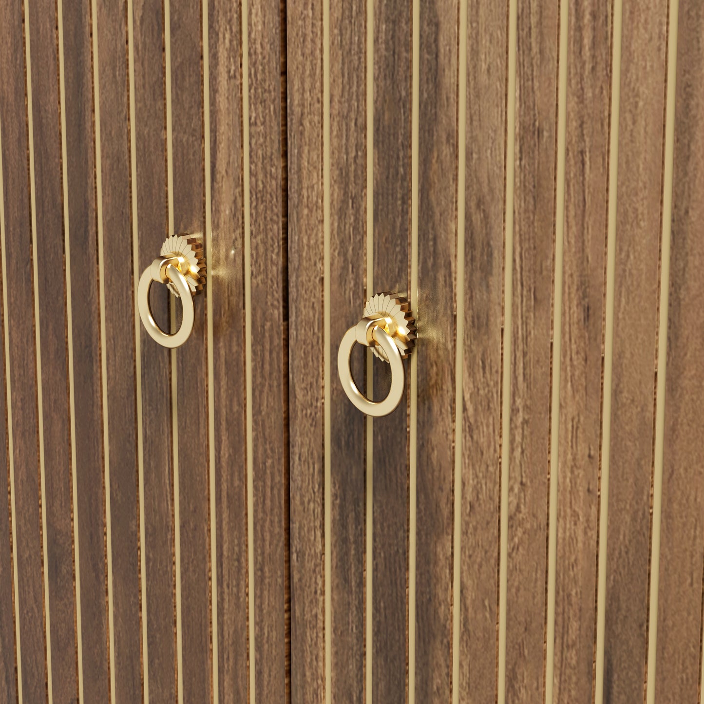 Maribel Storage Shoe Cabinet, Brown Wood-Look