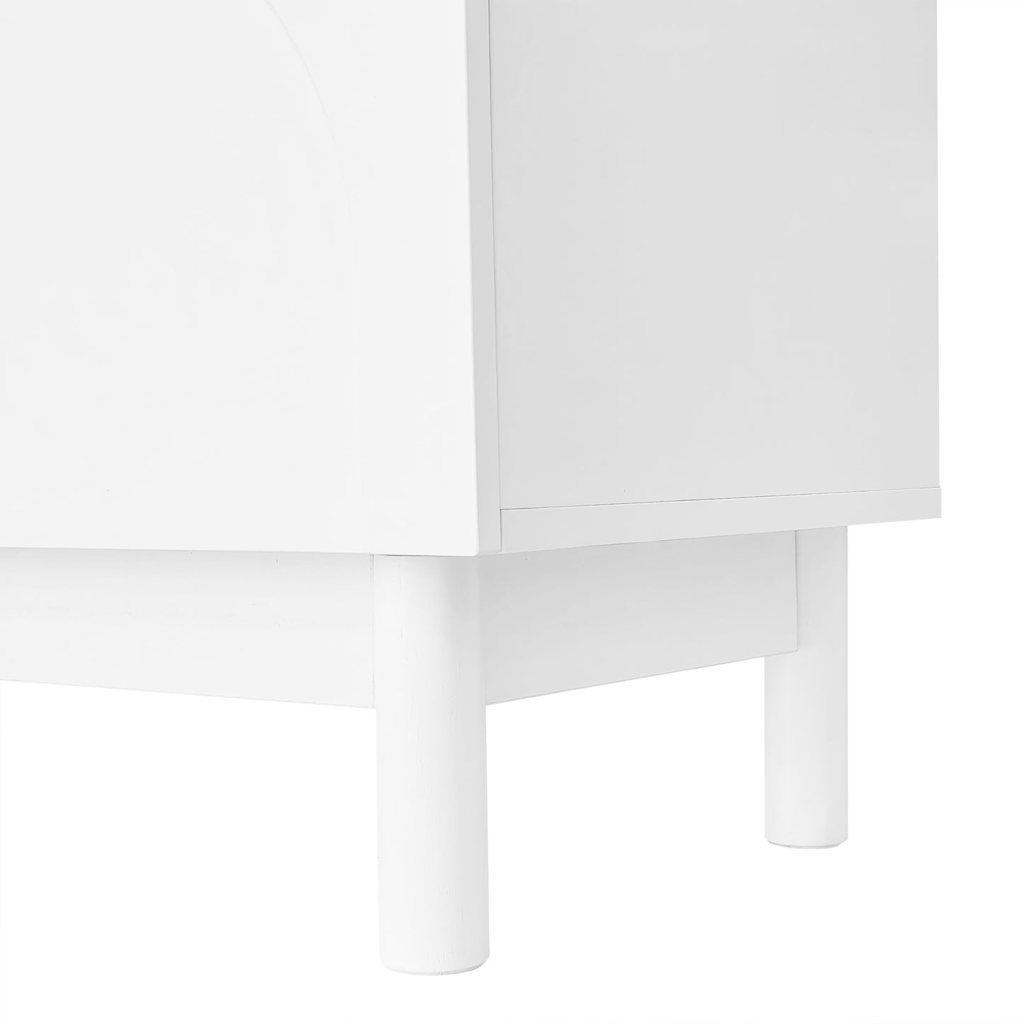 Varsity Modern Arc TV Stand, 66.5", White