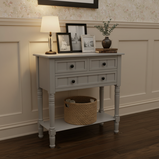 Ashford Narrow Console Table, Grey