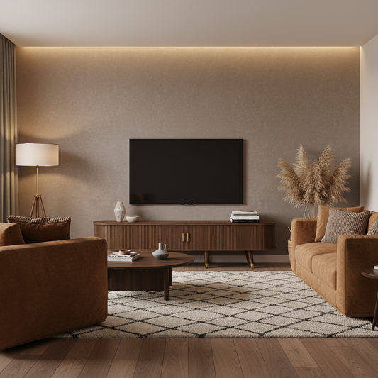 Westmere Sliding-Door TV Stand, Brown Wood-Look