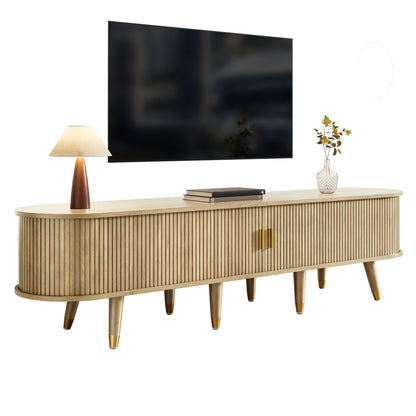 Westmere Sliding-Door TV Stand, Light Wood-Look