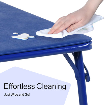 Page Kids’ Folding Table & Chair Set, 5-Piece, Multi-Color