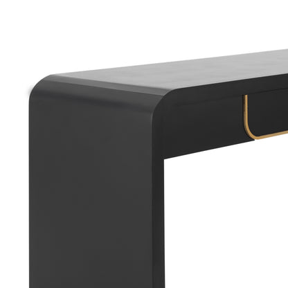 Noirvale Console Table, 47.25", Black
