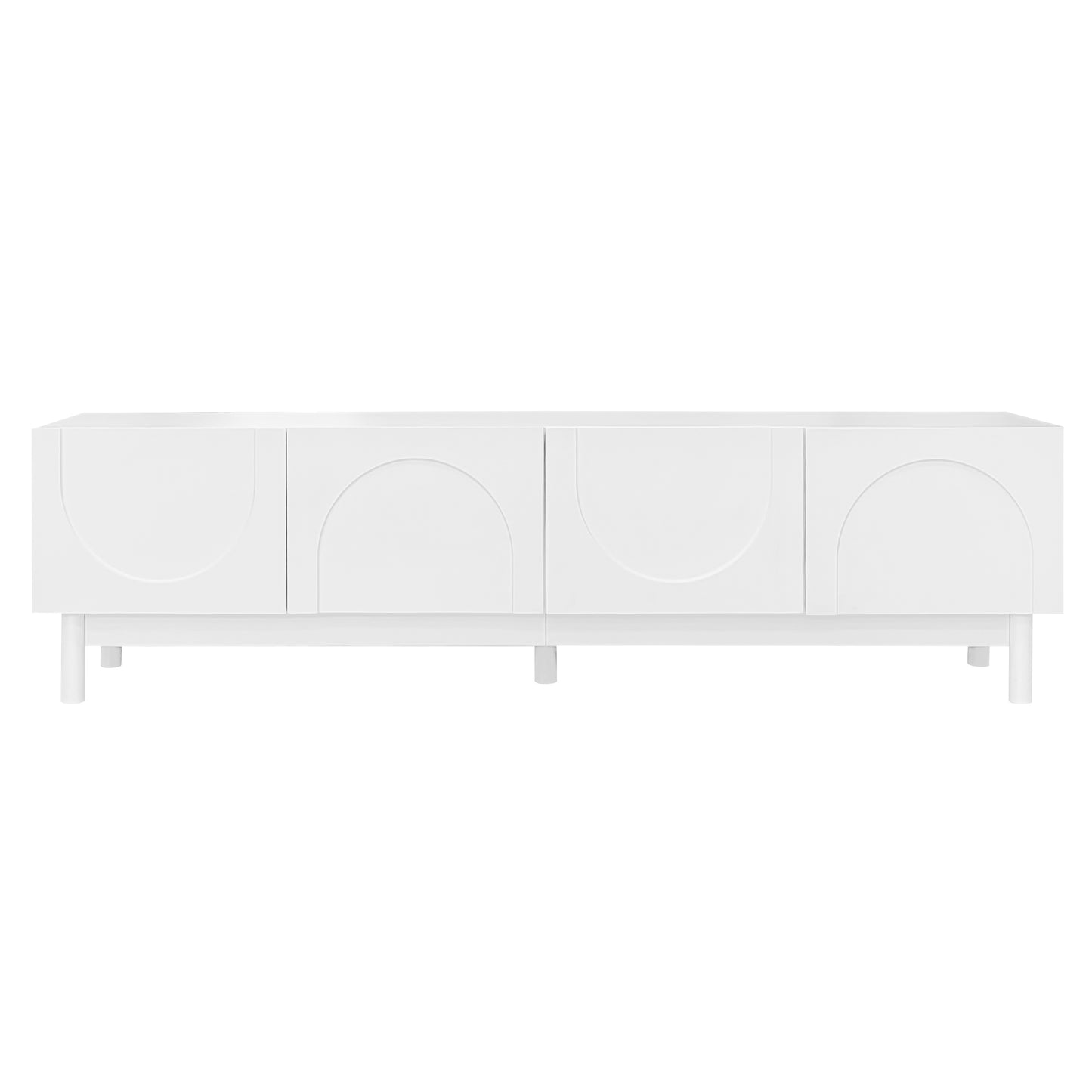 Varsity Modern Arc TV Stand, 66.5", White