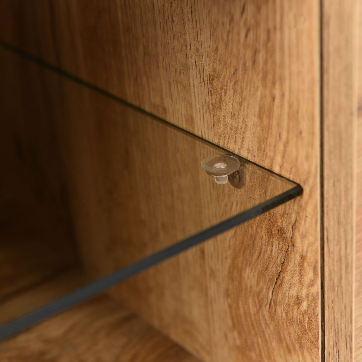 Hollin Modern TV Stand with LED Lighting, Brown Wood-Look