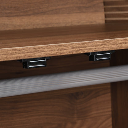 Roselin Walnut-Look Wardrobe Armoire with Drawer