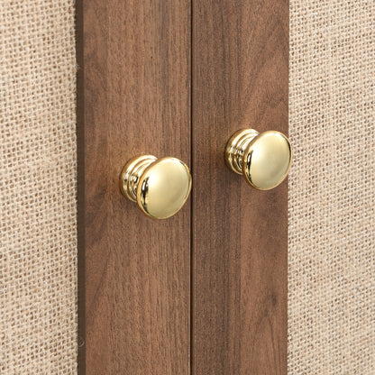 Roselin Walnut-Look Wardrobe Armoire with Drawer