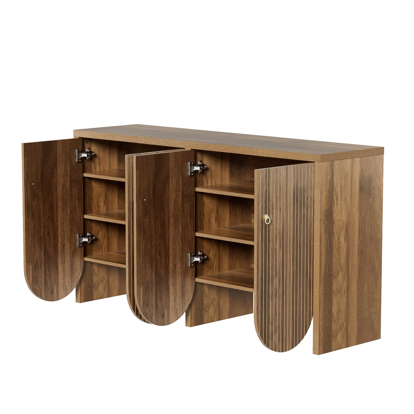 Maribel Storage Shoe Cabinet, Brown Wood-Look