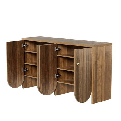 Maribel Storage Shoe Cabinet, Brown Wood-Look