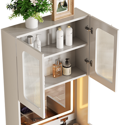 Serelle Makeup Vanity Desk Set, White