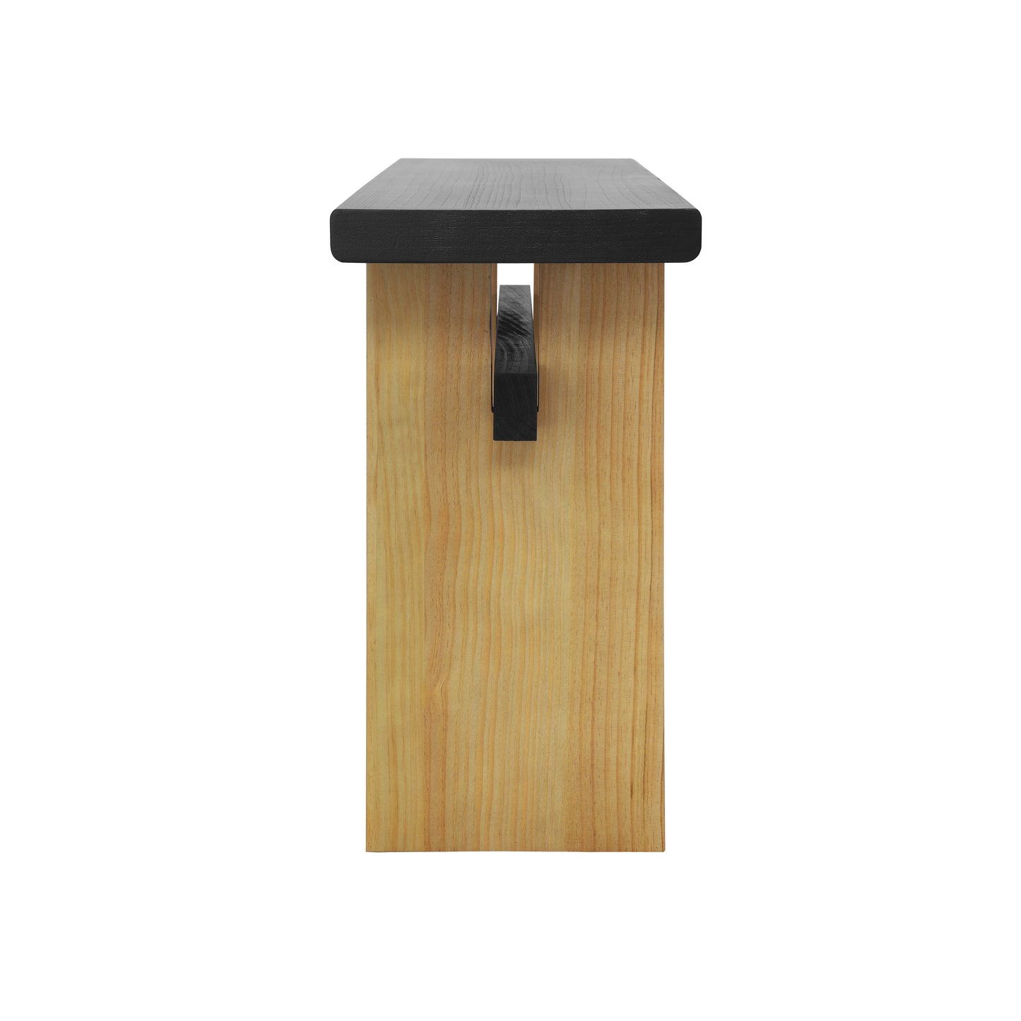 Atwell Console Table, 59.25", Black & Natural