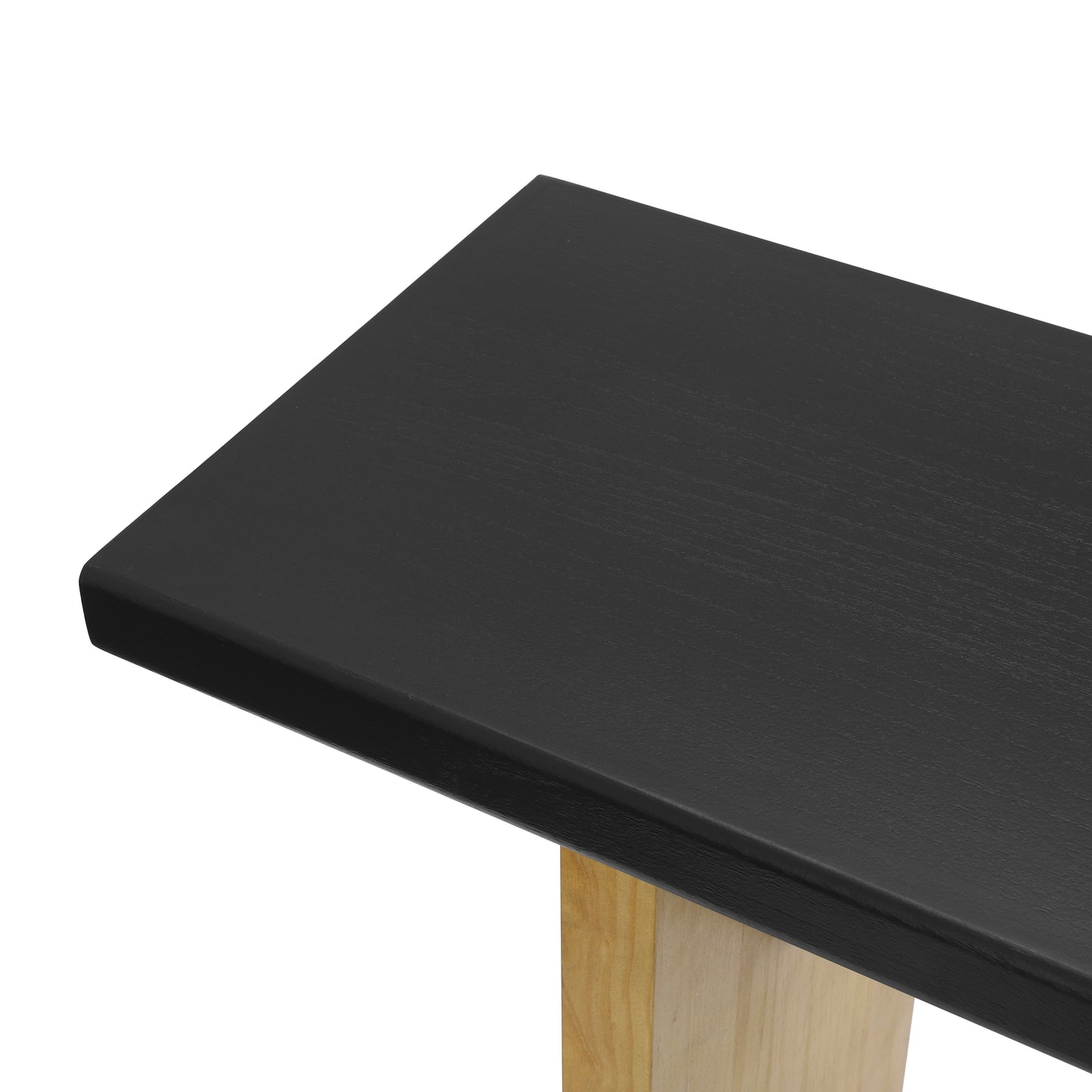 Atwell Console Table, 59.25", Black & Natural