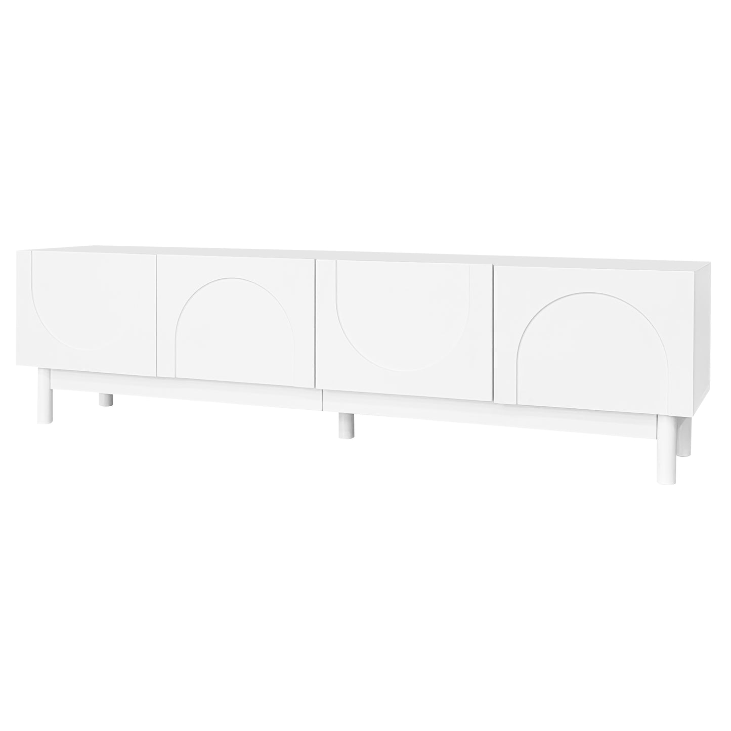 Varsity Modern Arc TV Stand, 66.5", White