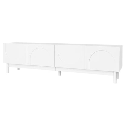 Varsity Modern Arc TV Stand, 66.5", White