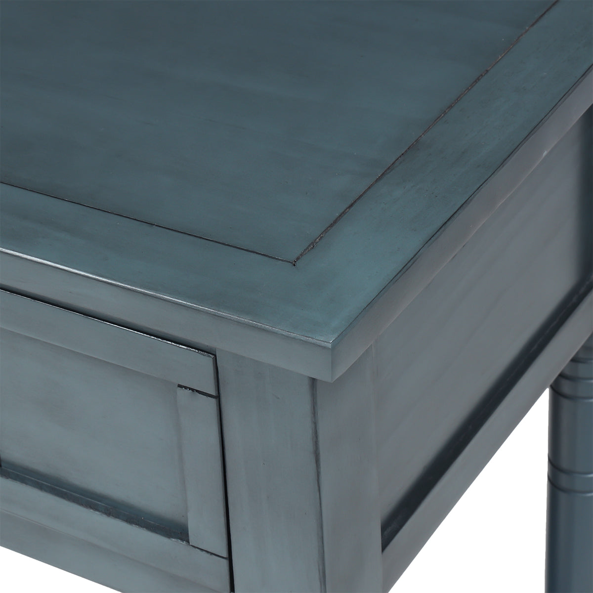 Langford Traditional Console Table, Blue