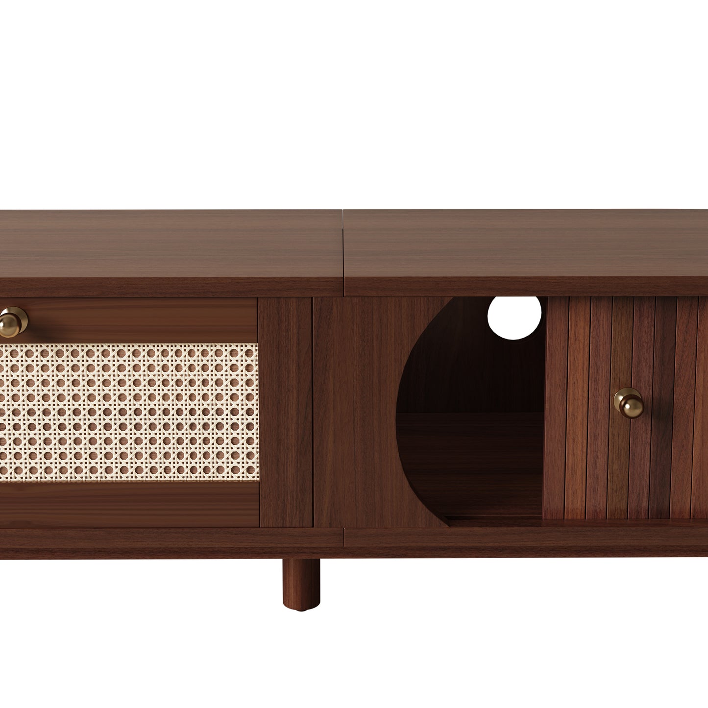 Marlowe TV Stand, 67", Walnut Wood-Pattern