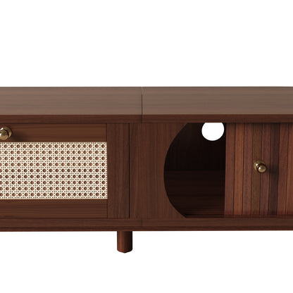 Marlowe TV Stand, 67", Walnut Wood-Pattern