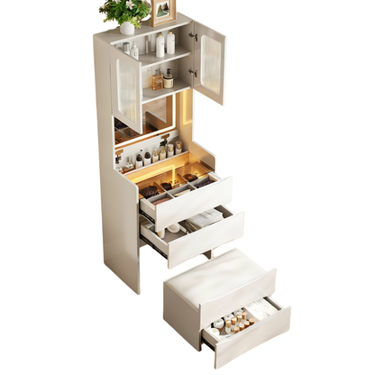 Serelle Makeup Vanity Desk Set, White