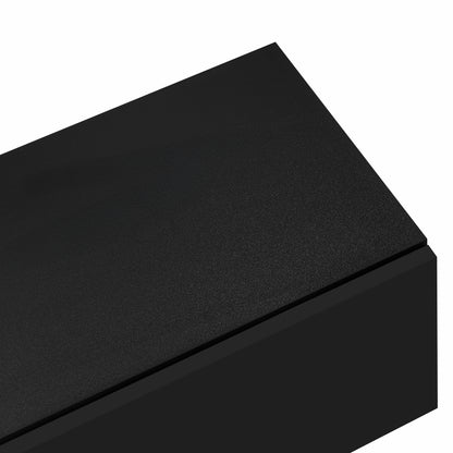 Oden Modern LED TV Stand with Storage Drawers, Black and Natural