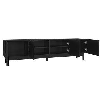 Varsity Modern Arc TV Stand, 66.5", Matte Black