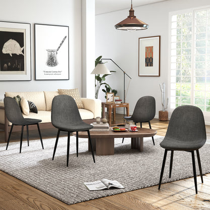 Charlton Fabric Dining Chair, Grey  set of 4