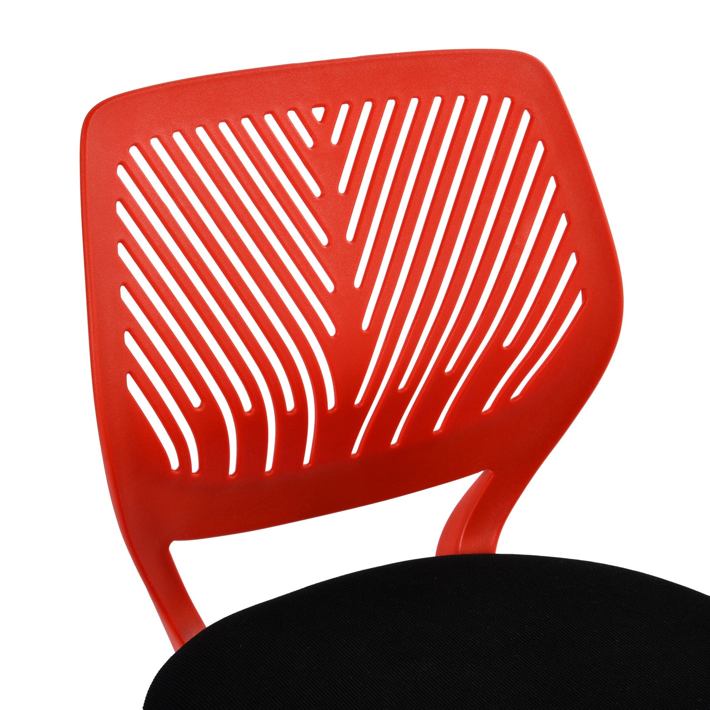 Carnation Corduroy Office Chair, Black with Red