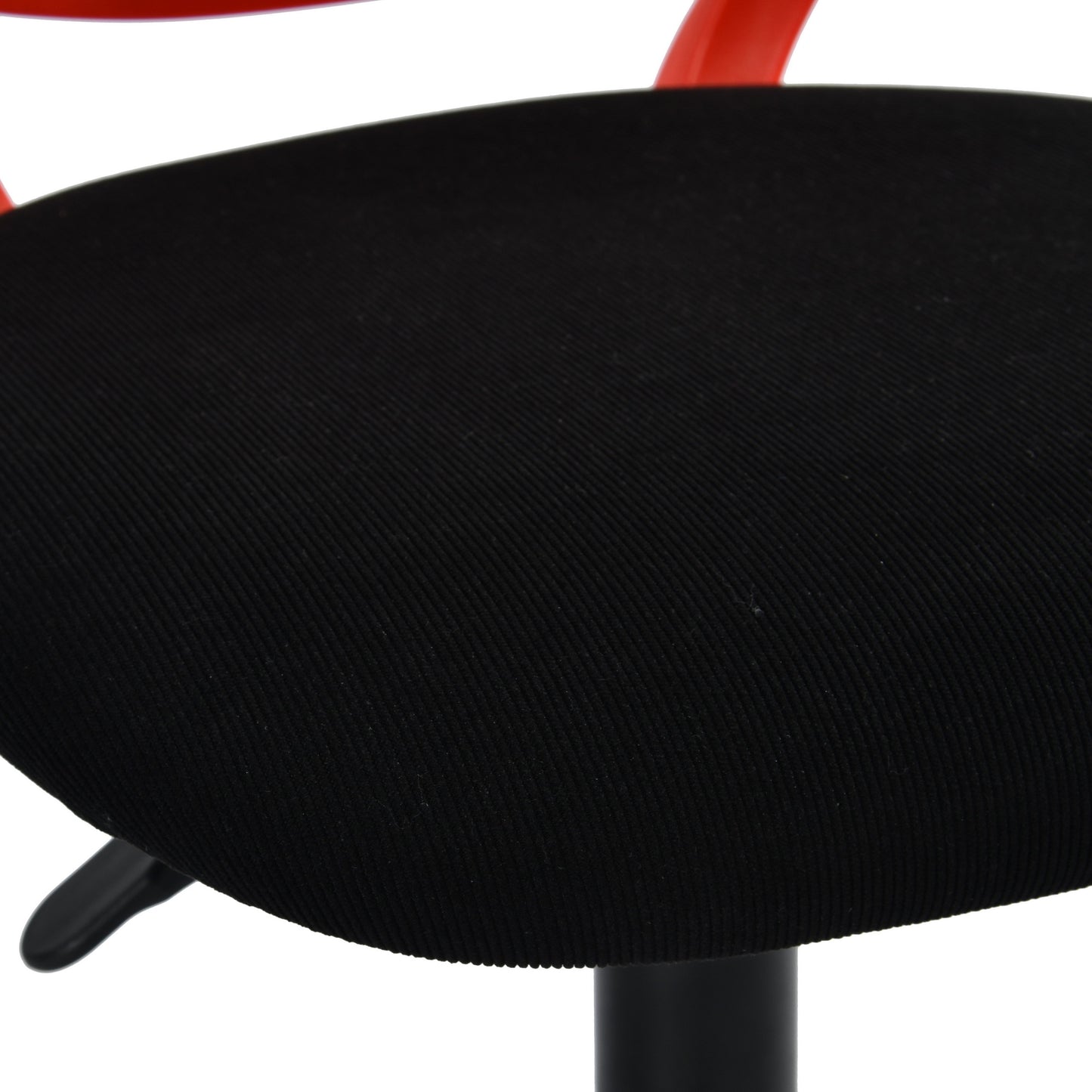 Carnation Corduroy Office Chair, Black with Red