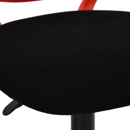 Carnation Corduroy Office Chair, Black with Red