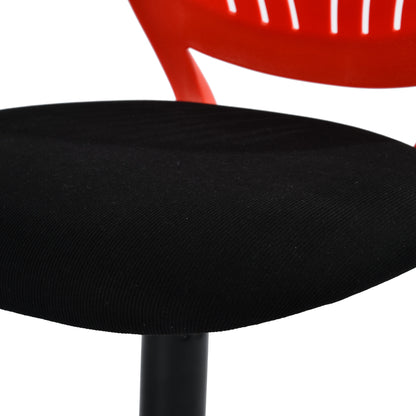 Carnation Corduroy Office Chair, Black with Red