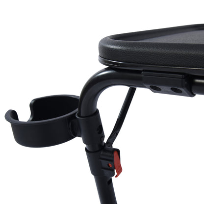 Baseline Modern Foldable Tray Table, Adjustable Height, Black