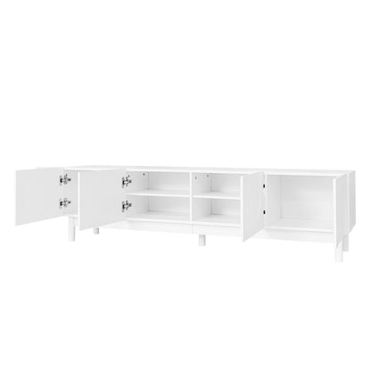 Varsity Modern Arc TV Stand, 66.5", White