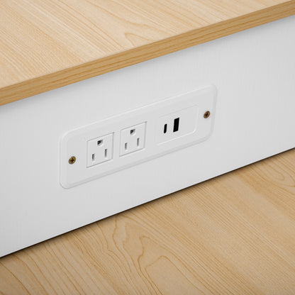 Kinsey Kitchen Island with Extendable Dining Table, White