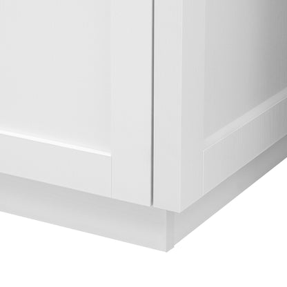 Kinsey Kitchen Island with Extendable Dining Table, White