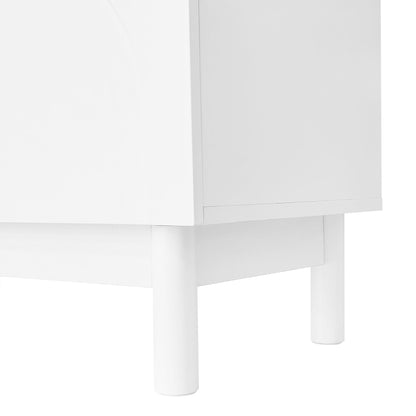 Varsity Modern Arc TV Stand, 66.5", White