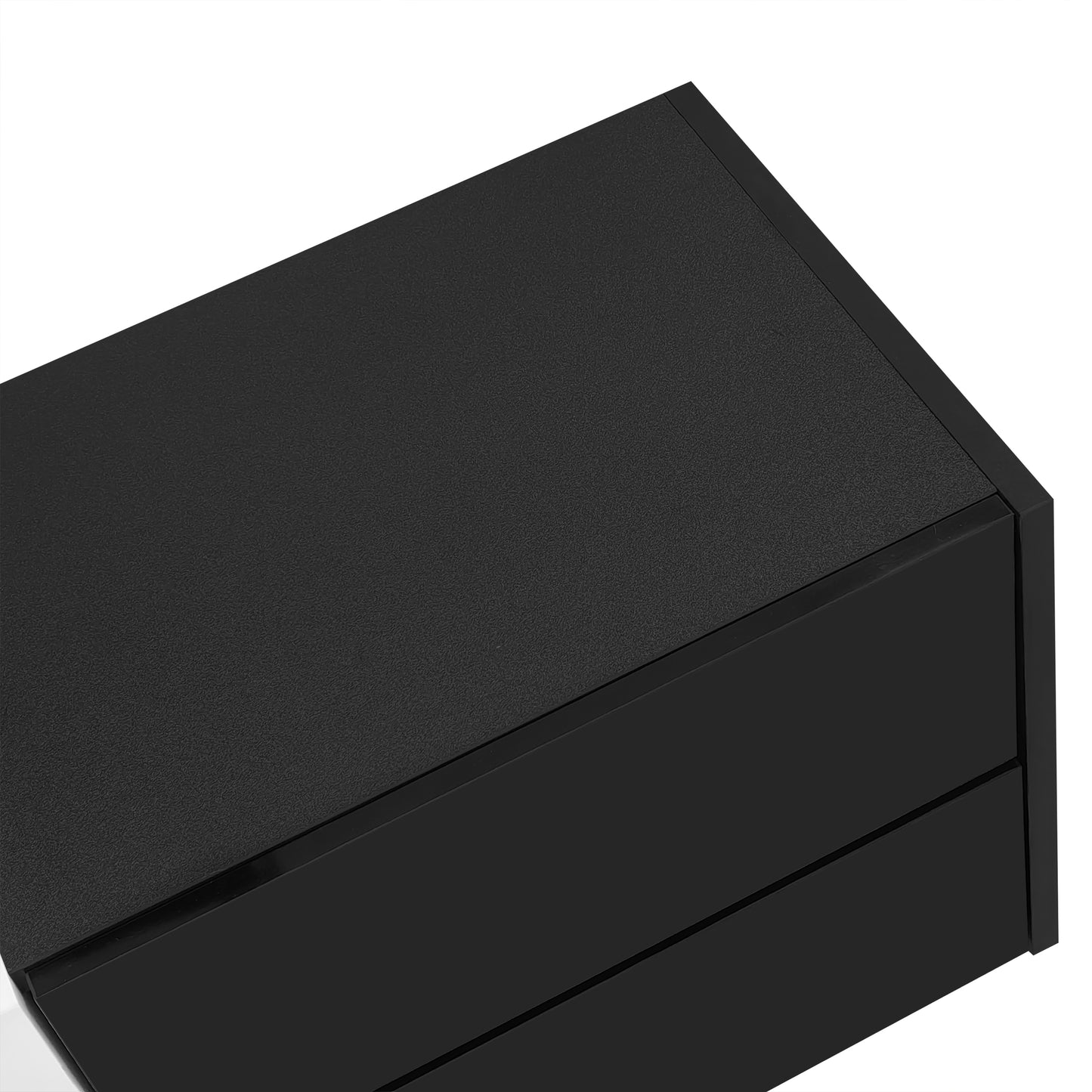 Vantis High Gloss TV Stand with LED Lighting, Black