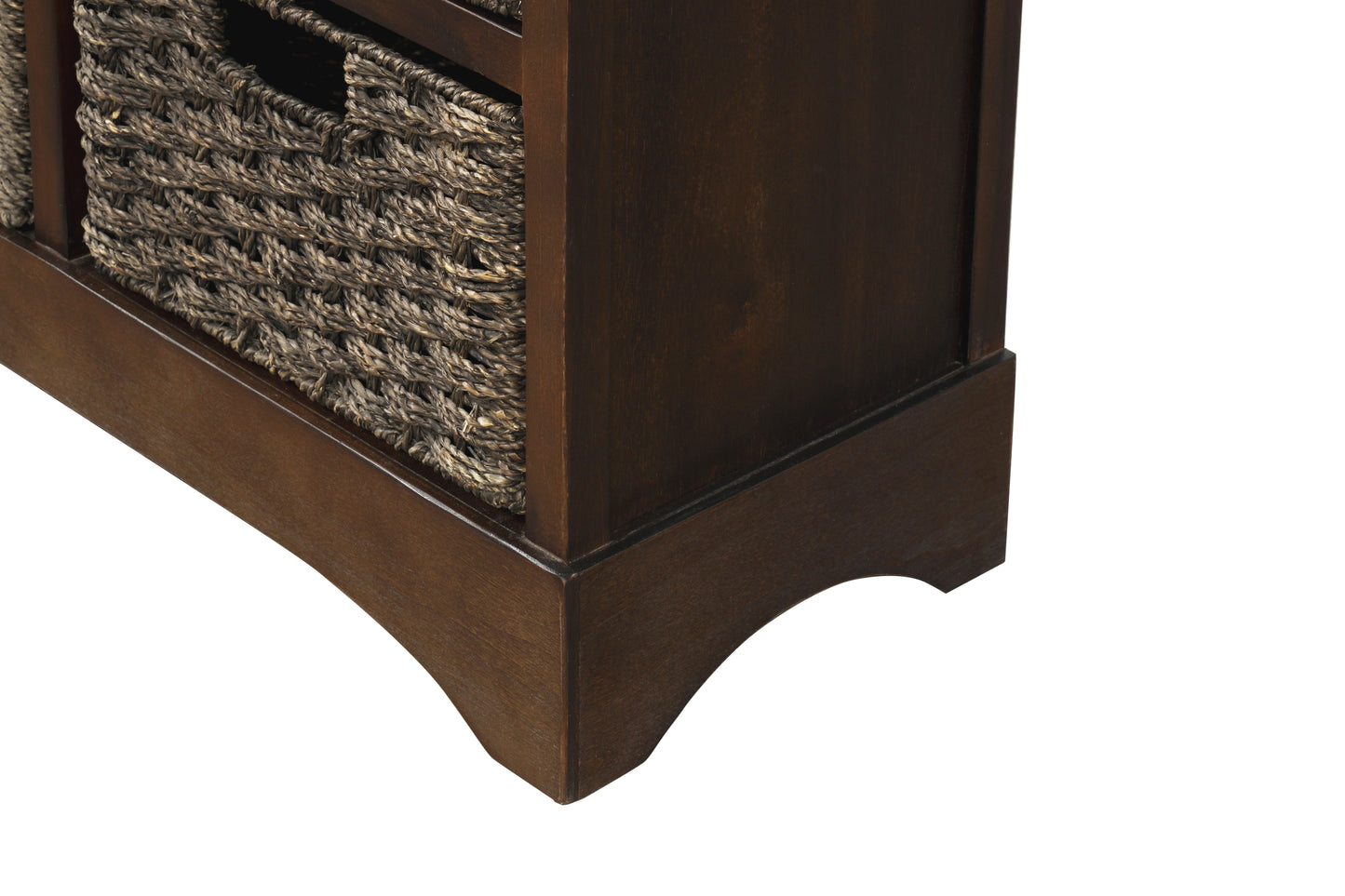 Nori 2 drawers cabinet with 4 baskets, 28", Espresso