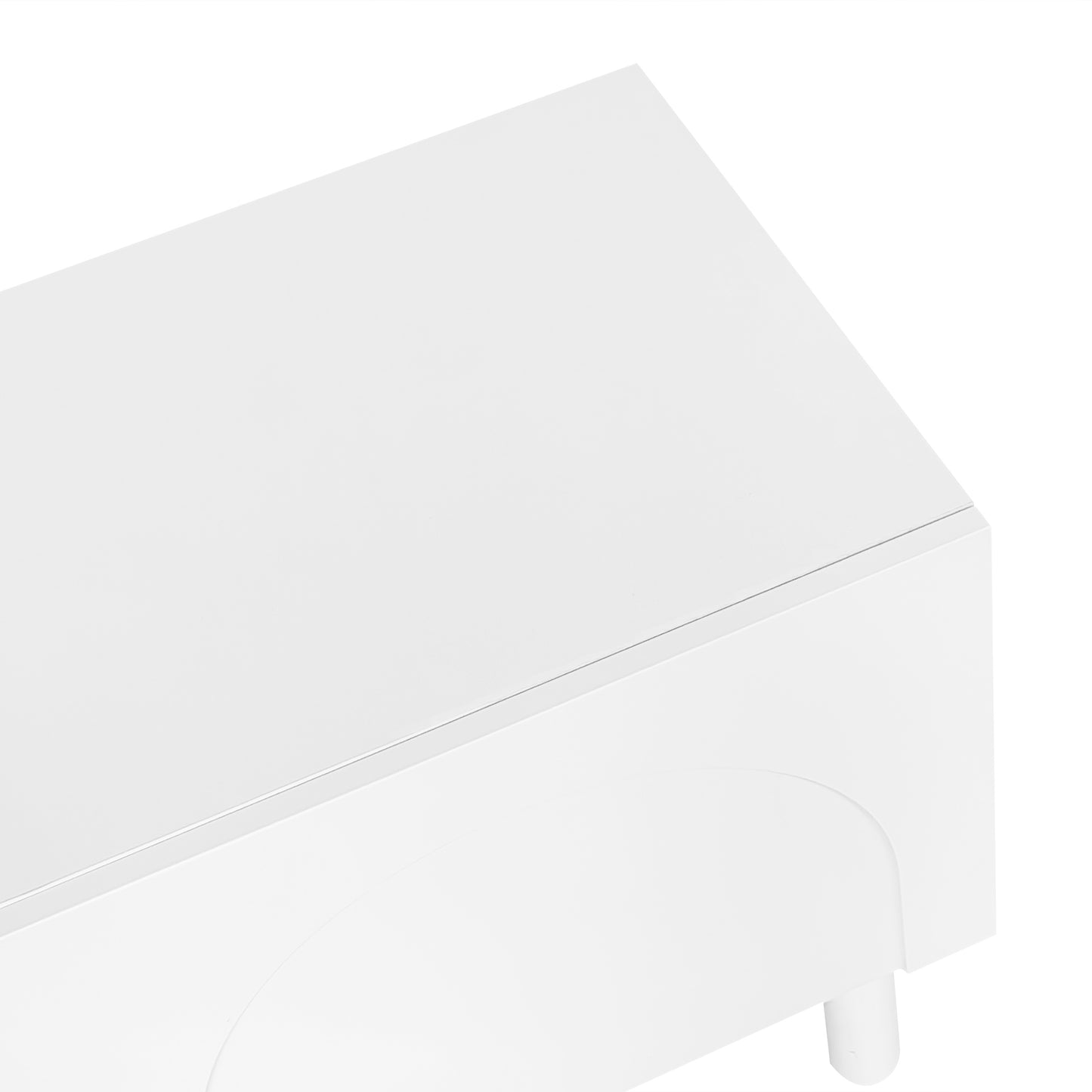 Varsity Modern Arc TV Stand, 66.5", White