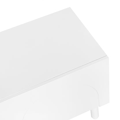 Varsity Modern Arc TV Stand, 66.5", White