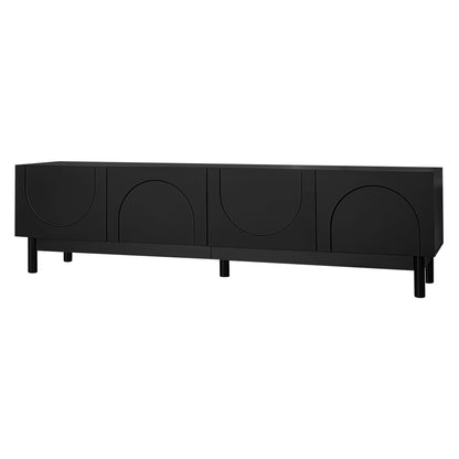 Varsity Modern Arc TV Stand, 66.5", Matte Black