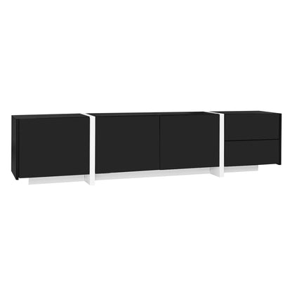 Vantis High Gloss TV Stand with LED Lighting, Black