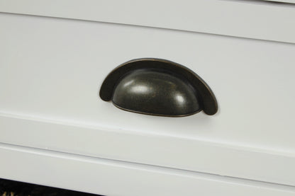 Nori 2 drawers cabinet with 4 baskets, 28", White