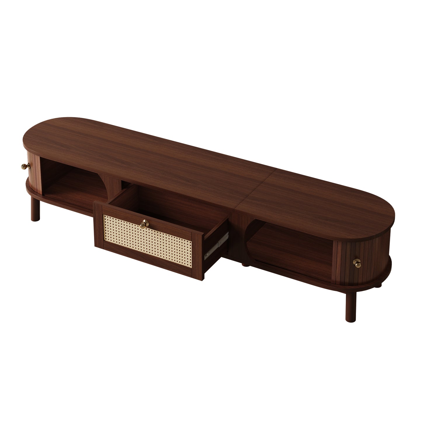 Marlowe TV Stand, 67", Walnut Wood-Pattern
