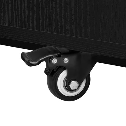 Kinsey Kitchen Island with Extendable Dining Table, Black