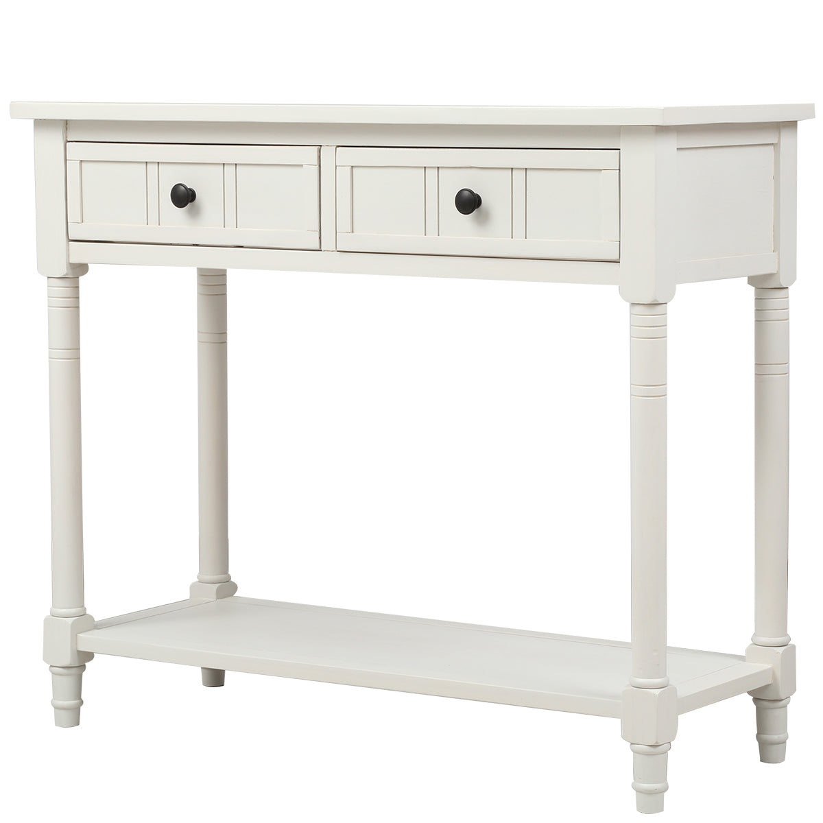 Langford Traditional Console Table, Ivory