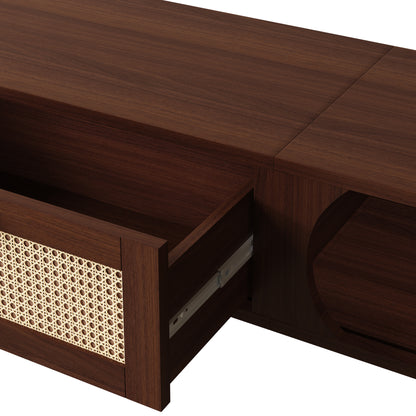Marlowe TV Stand, 67", Walnut Wood-Pattern