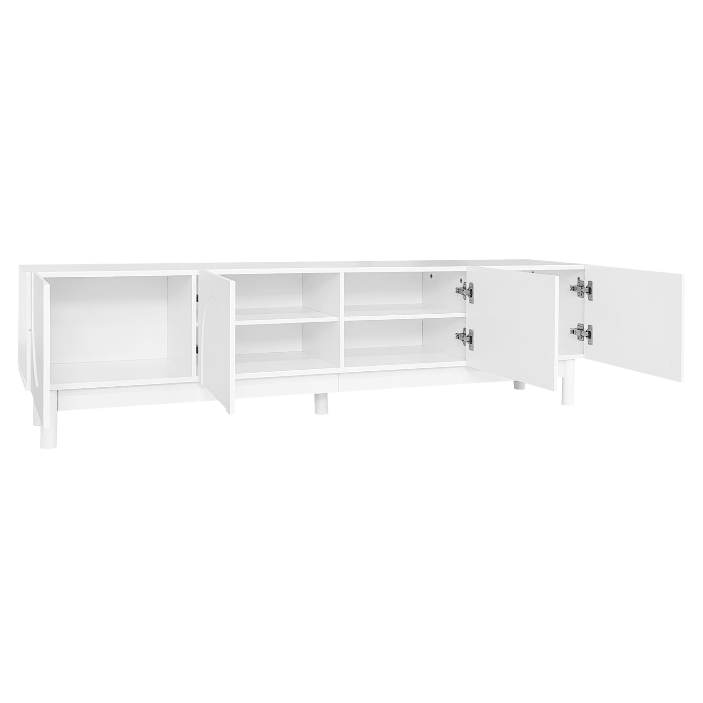 Varsity Modern Arc TV Stand, 66.5", White