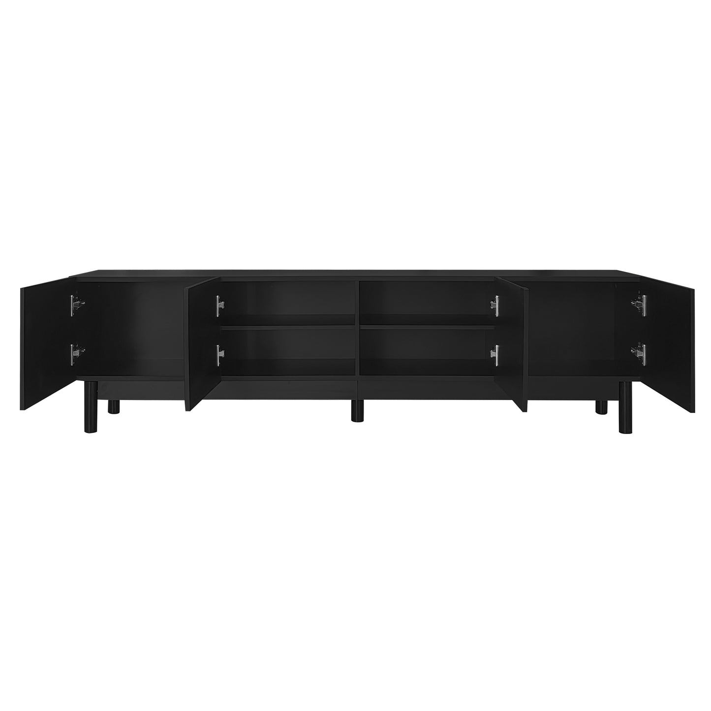 Varsity Modern Arc TV Stand, 66.5", Matte Black