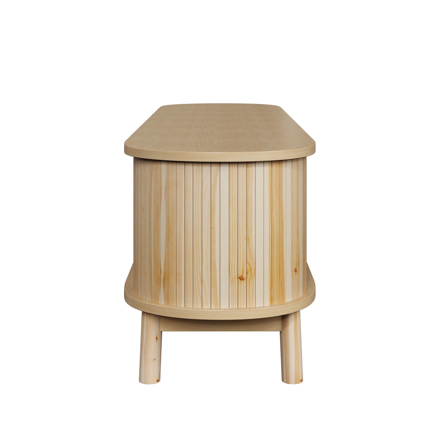 Linden TV Stand, 65", Light Wood