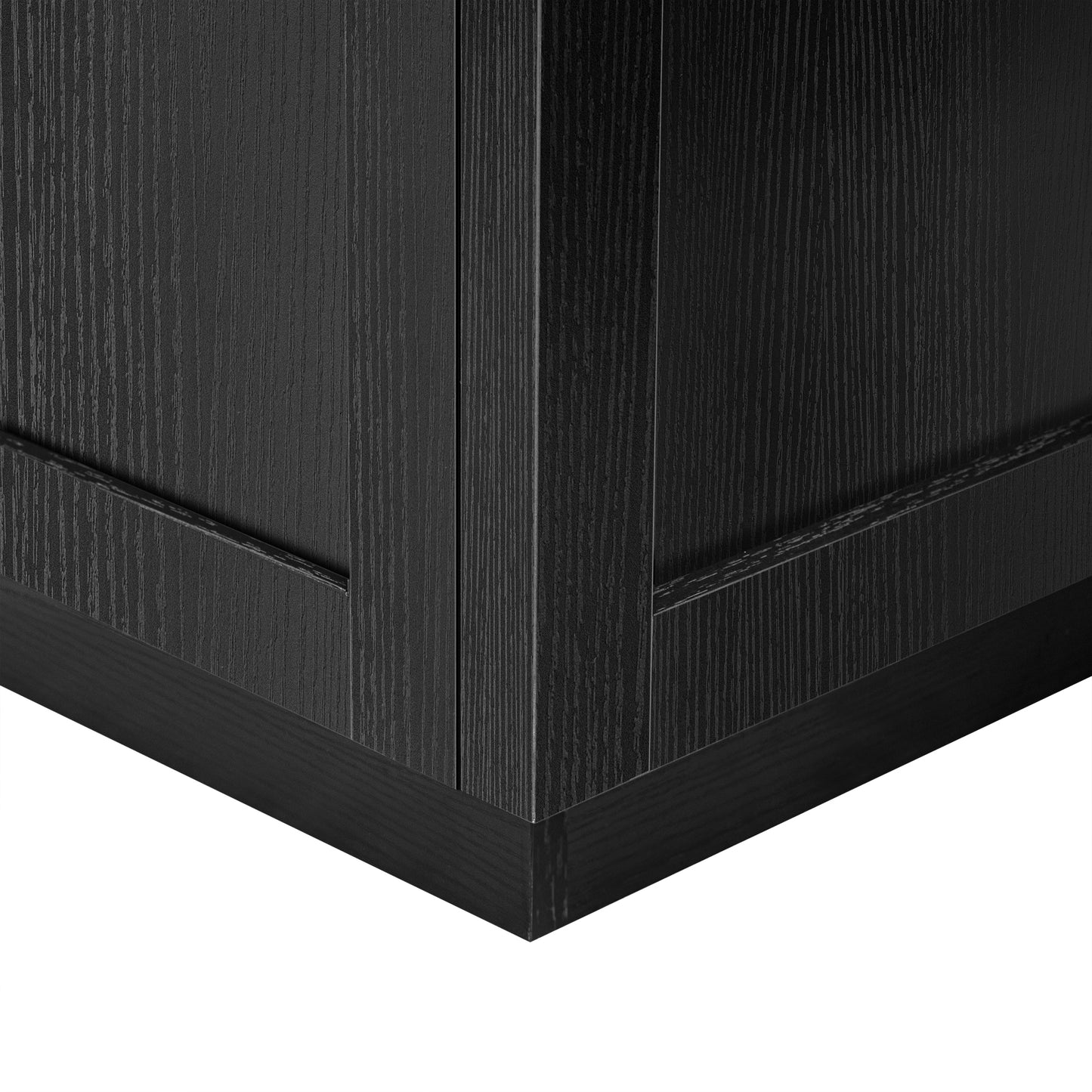 Kinsey Kitchen Island with Extendable Dining Table, Black