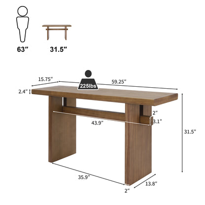 Atwell Console Table, 59.25", Natural